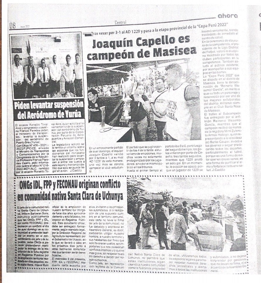 Documento 6 de la noticia Rechazo a las ONGs IDL, FPP, AIDESEP, FECONAU y ORAU