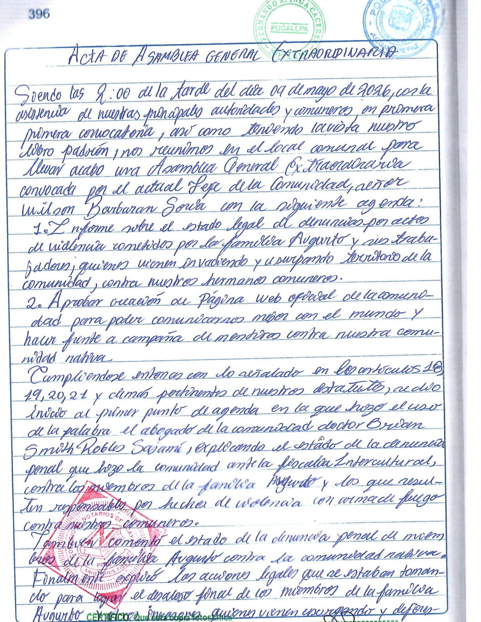 Documento 1 de la noticia Nuestro pueblo acordó crear su pagina web para contar nuestr