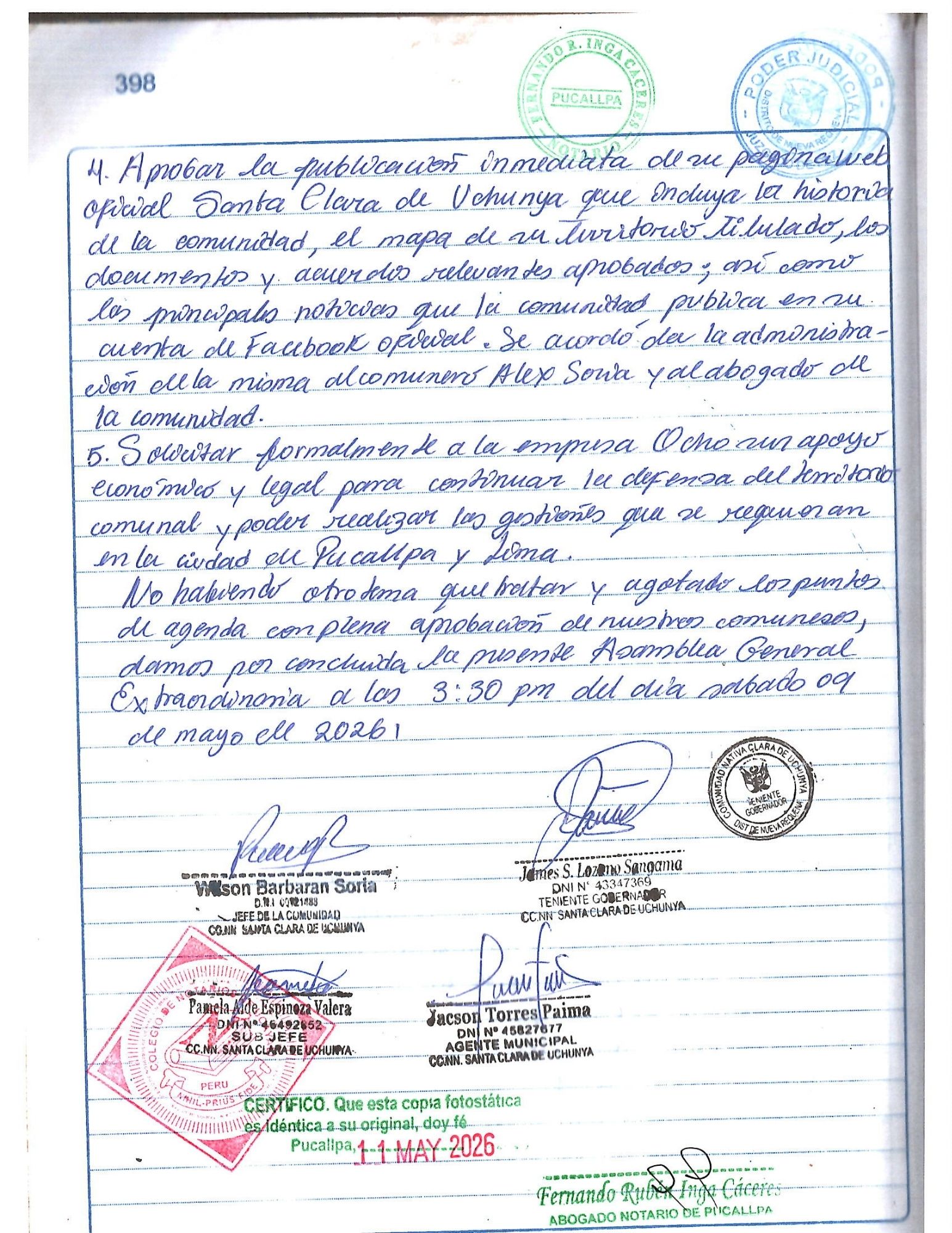 Documento 3 de la noticia Nuestro pueblo acordó crear su pagina web para contar nuestr