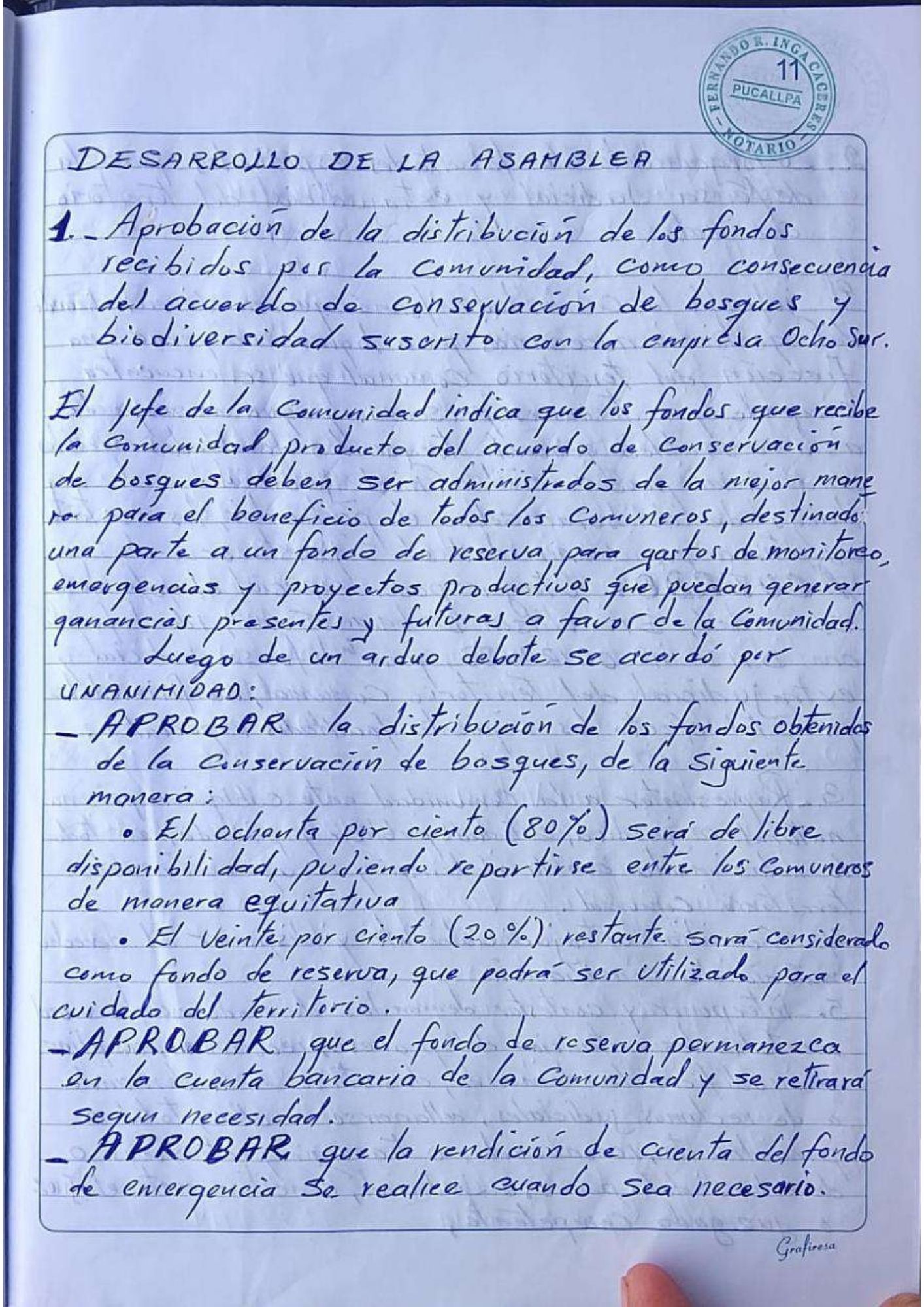 Documento 2 de la noticia Nuestra asamblea General acuerda la forma de distribución de