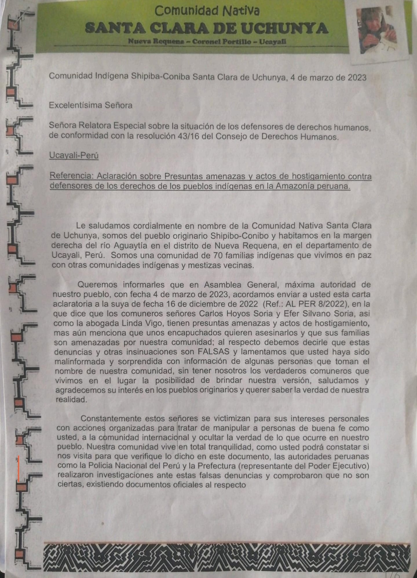 Documento 1 de la noticia Rechazo a publicaciones falsas de IDL y FPP sobre conflictos