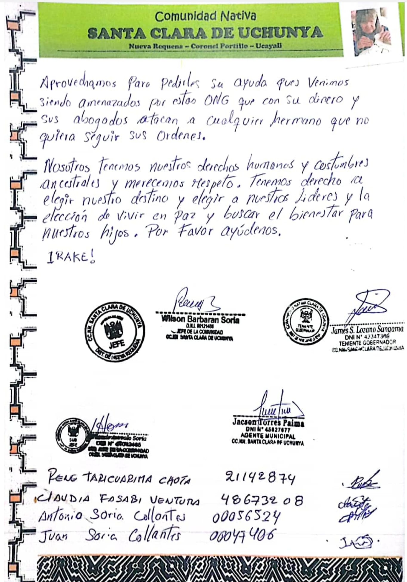 Documento 8 de la noticia Rechazo a denuncia falsa de IDL y FPP ante Naciones Unidas