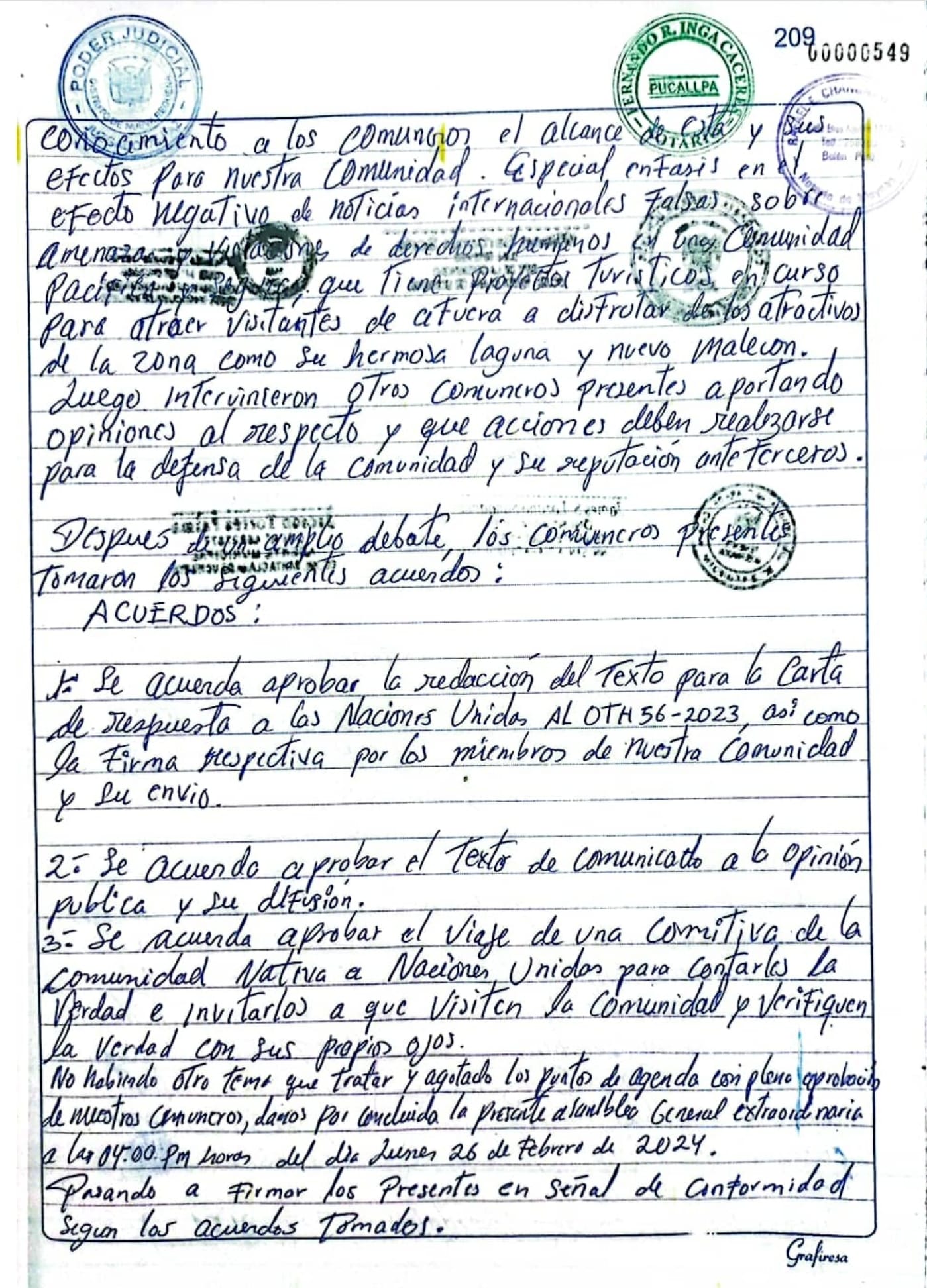 Documento 13 de la noticia Rechazo a denuncia falsa de IDL y FPP ante Naciones Unidas