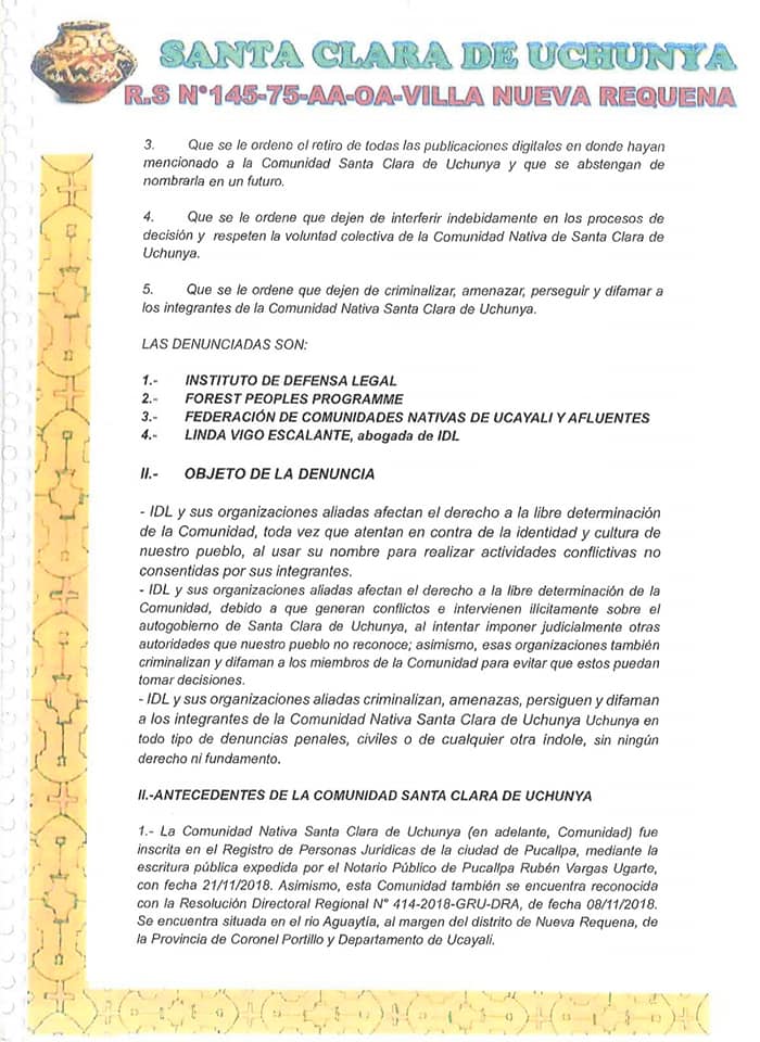 Documento 2 de la noticia Fiscalía acoge denuncia por coacción contra IDL y FPP