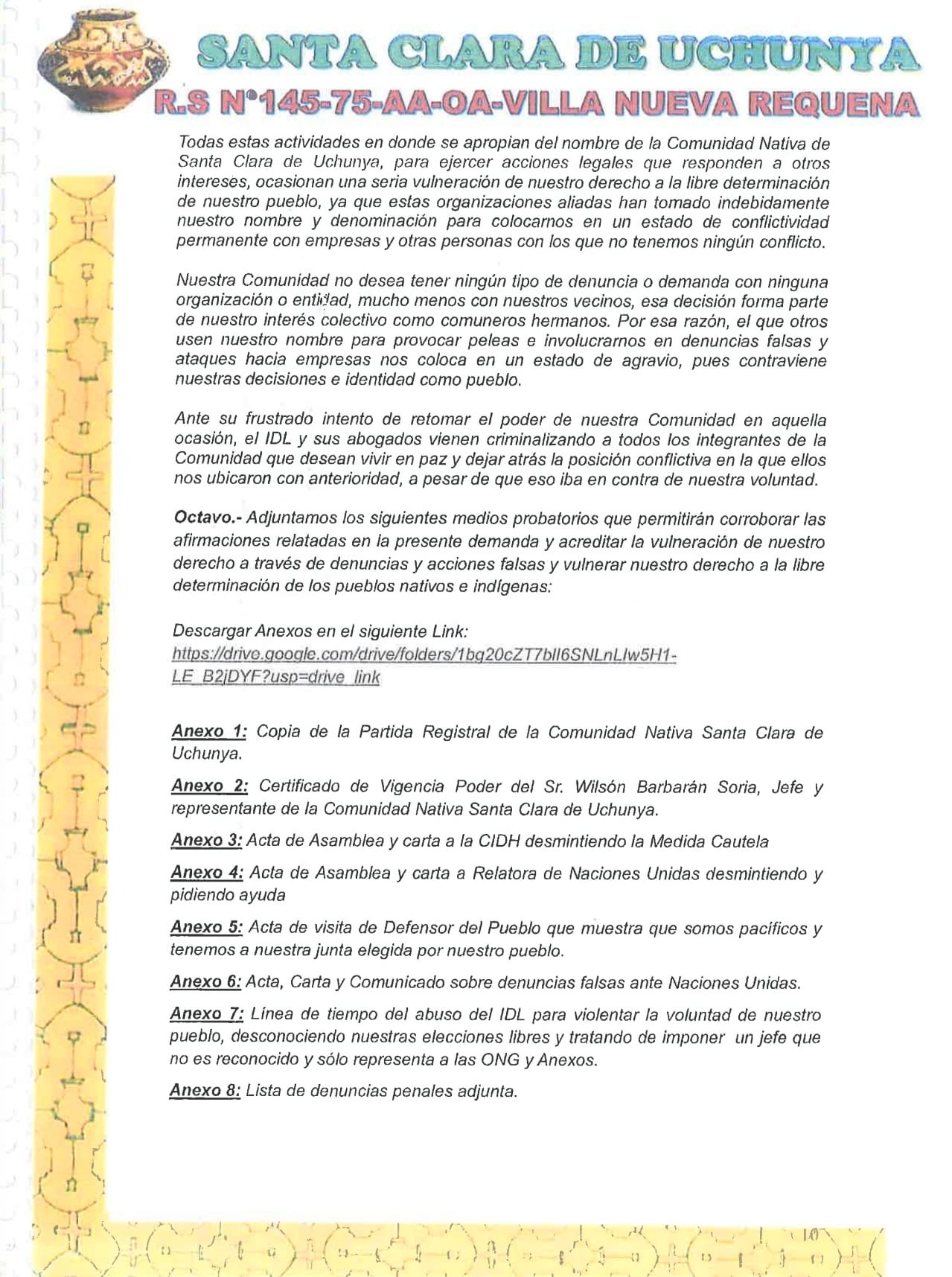 Documento 10 de la noticia Fiscalía acoge denuncia por coacción contra IDL y FPP