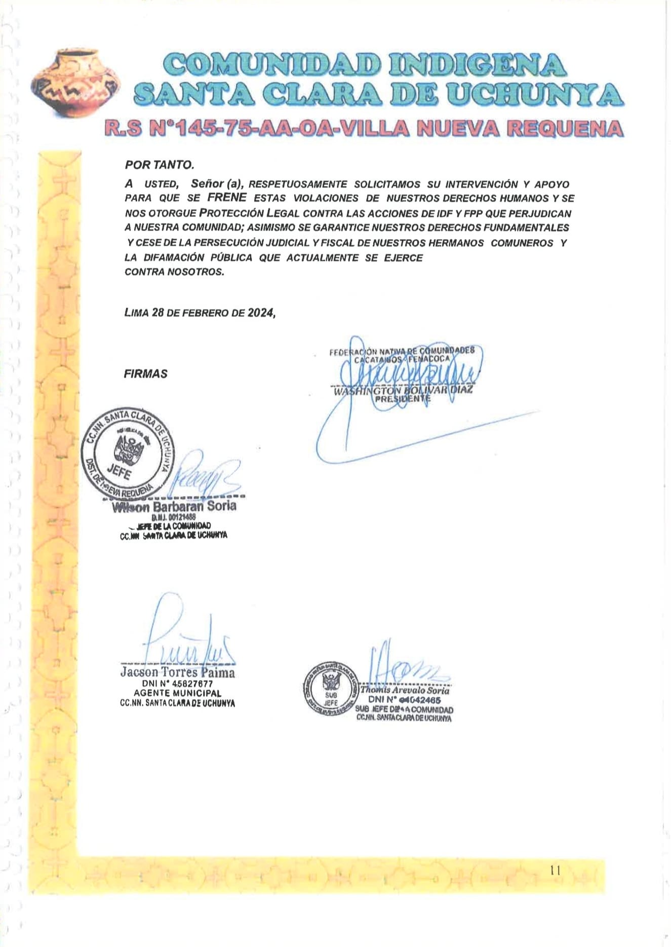 Documento 11 de la noticia Fiscalía acoge denuncia por coacción contra IDL y FPP