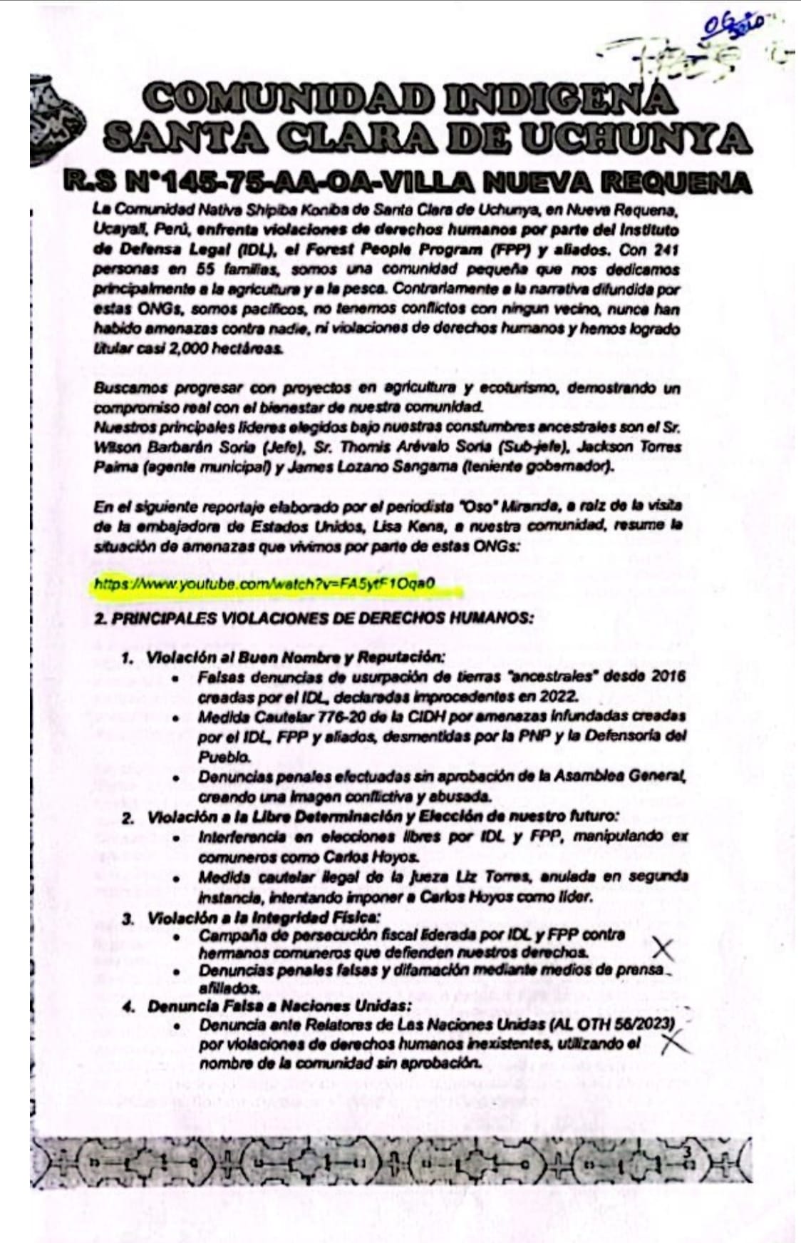 Documento 14 de la noticia Fiscalía acoge denuncia por coacción contra IDL y FPP