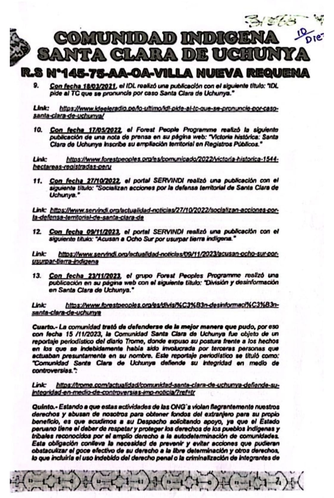 Documento 18 de la noticia Fiscalía acoge denuncia por coacción contra IDL y FPP
