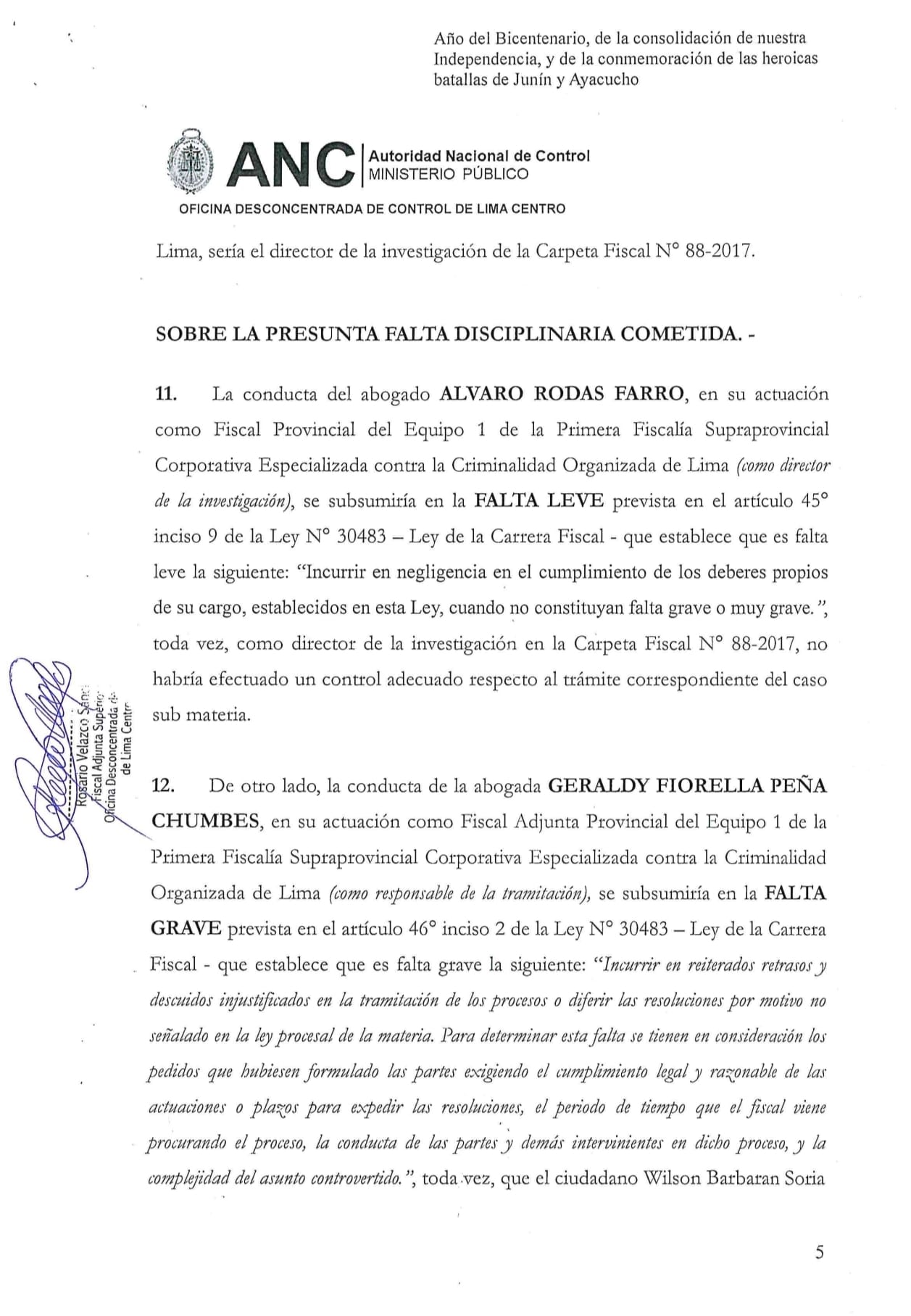 Documento 9 de la noticia Carta al juez Víctor Zúñiga por denuncias de las ONGs