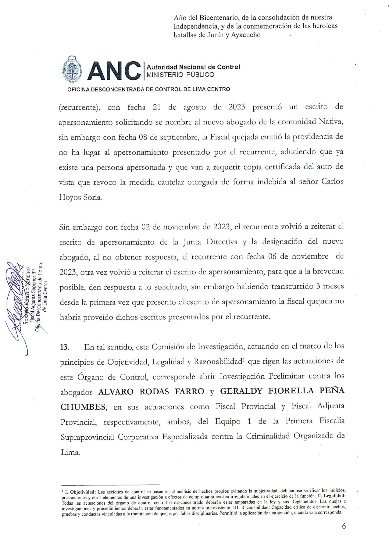Documento 10 de la noticia Carta al juez Víctor Zúñiga por denuncias de las ONGs