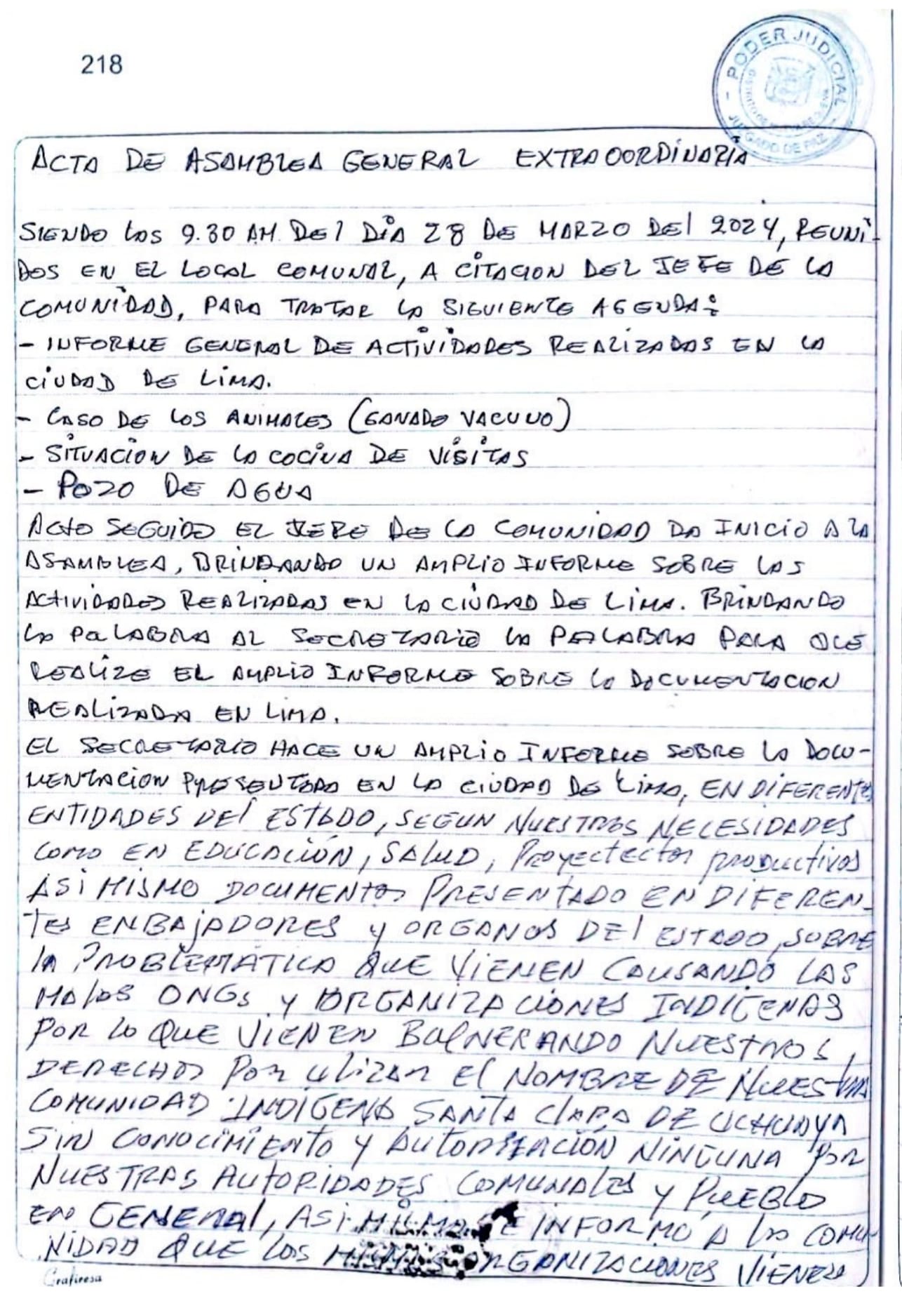 Documento 13 de la noticia Carta al juez Víctor Zúñiga por denuncias de las ONGs