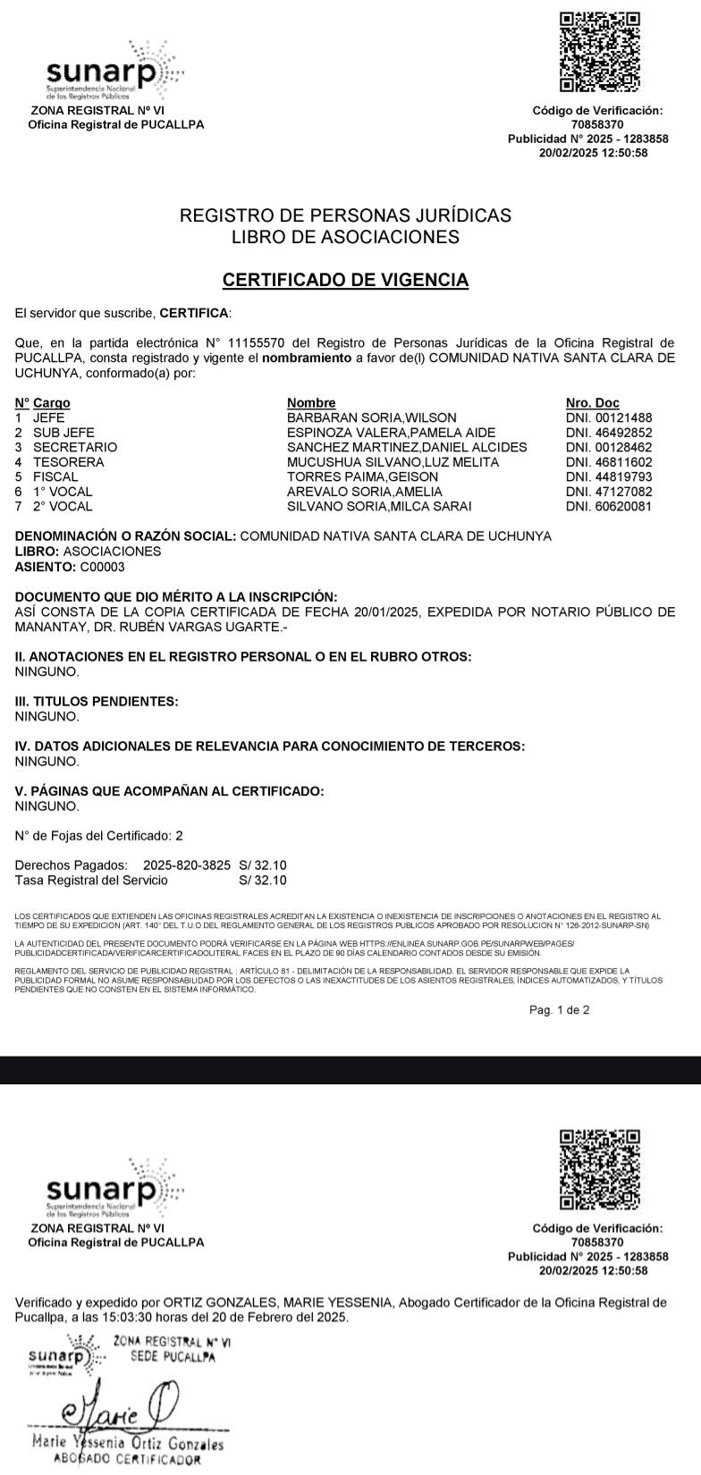 Documento 1 de la noticia Elección de la Junta Directiva 2025-2027 por asamblea