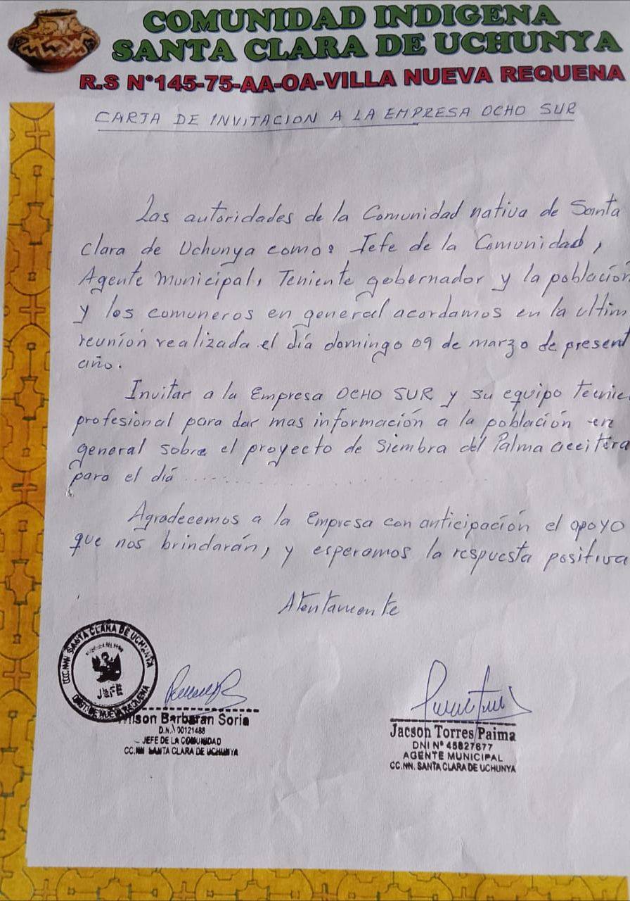 Documento 4 de la noticia Asamblea decide invitar a Ocho Sur a proyectos agrícolas