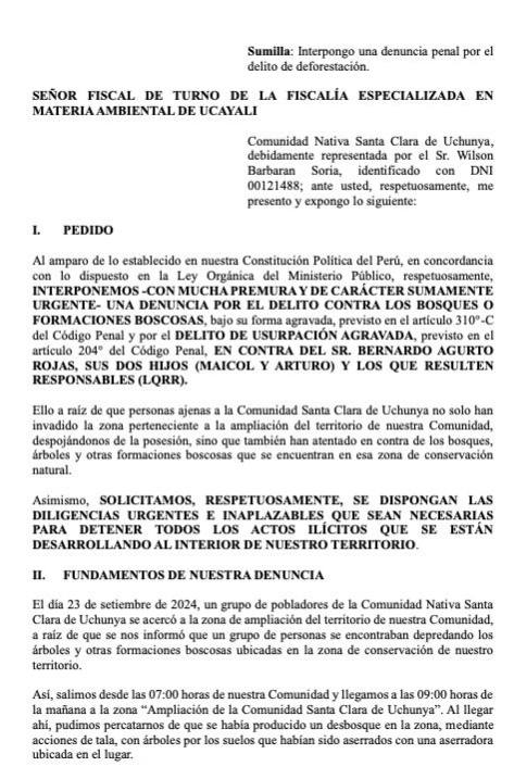 Documento 1 de la noticia Rechazo a SERVINDI por difundir informaciones falsas